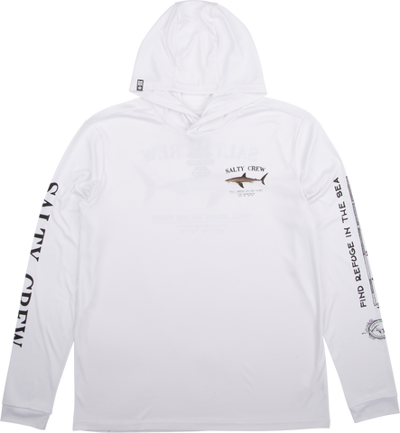 Salty Crew - "Bruce" Hooded Sun Shirt - White