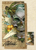 Rietveld Towel Microfiber w/Bag "Surf Skull"